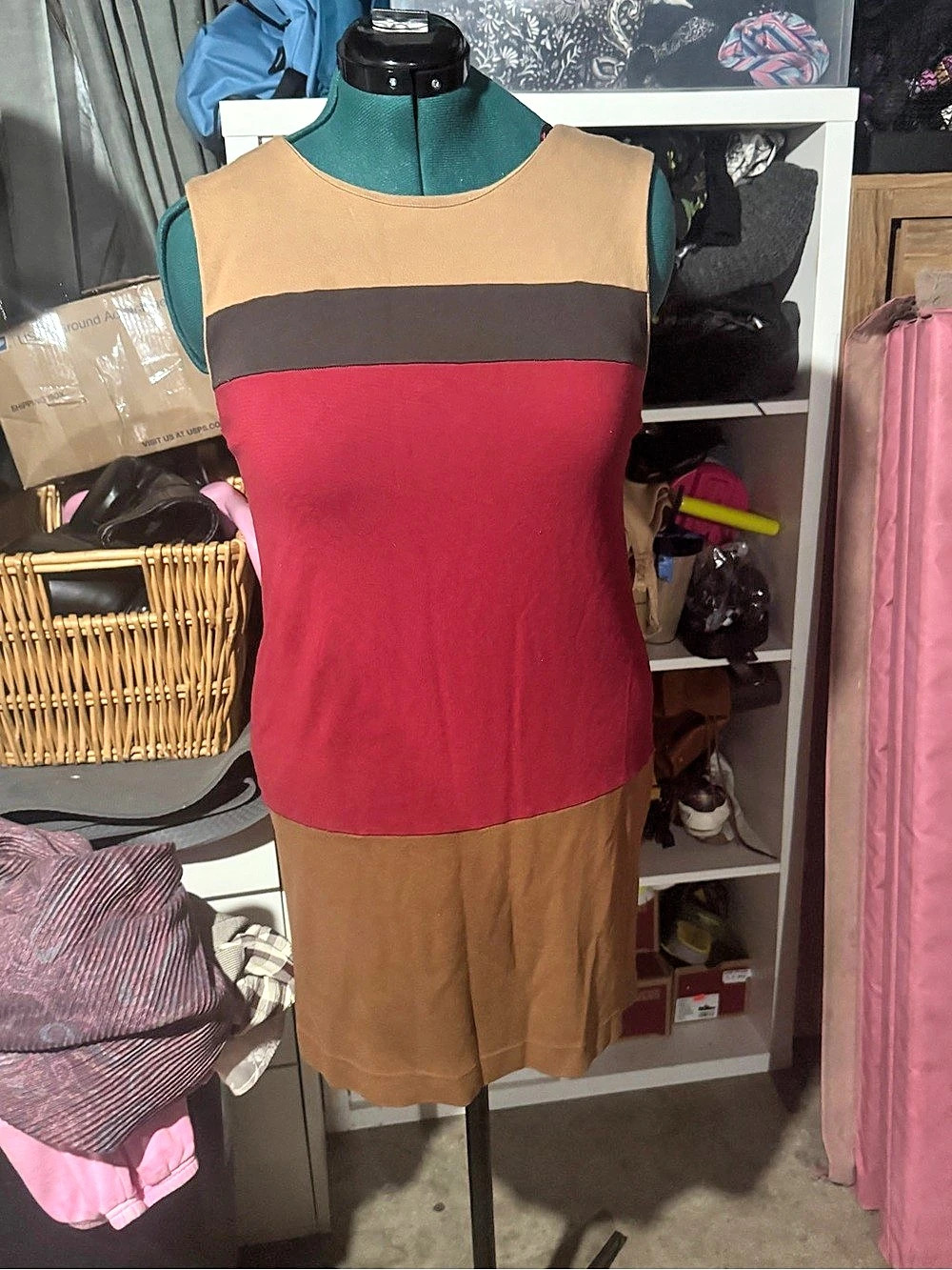 MNG by Mango Color Block Mini Dress Size Large